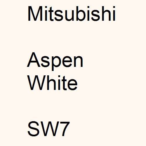 Mitsubishi, Aspen White, SW7.